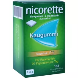 NICORETTE 2 mg žvakaća guma od svježeg voća, 105 ST