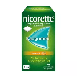 NICORETTE 2 mg gume za žvakanje svježeg voća, 105 komada