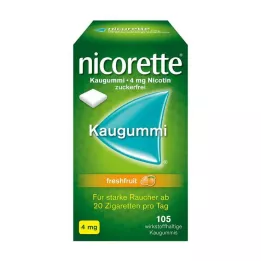 NICORETTE 4 mg žvakaće gume za brucoše, 105 ST