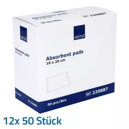 SAUGKOMPRESSEN nesterilni 10x20 cm 400 g/m, 12X50 kom