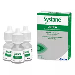 SYSTANE ULTRA Kapi za podmazivanje za oči, 3X10 ml
