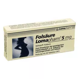 FOLSÄURE LOMAPHARM 5 mg tablete, 20 kom