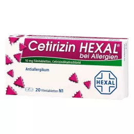 CETIRIZIN HEXAL Filmom obložene tablete za alergije, 20 kom