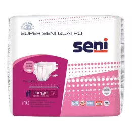 SUPER SENI Hlače za inkontinenciju Quatro veličine 3 L, 10 komada