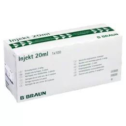 INJEKT Solo štrcaljka 20 ml Luer ekscentrična PVC-fr., 100X20 ml