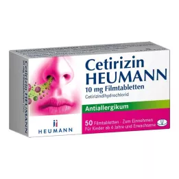 CETIRIZIN Heumann 10 mg filmom obložene tablete, 50 kom
