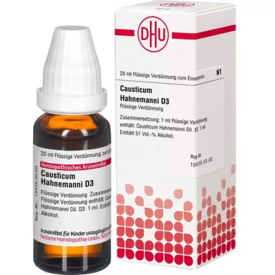 CAUSTICUM HAHNEMANNI D 3 Razrjeđenje, 20 ml
