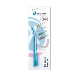 MIRADENT Interd.Pic-Brush Intro Kit 1H+4B.tra.blue, 1 kom