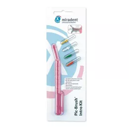 MIRADENT Interd.Pic-Brush Intro Kit 1H+4B.tra.pink, 1 kom