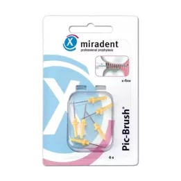 MIRADENT Interd.Pic-Brush zamjenska četka x-fine yellow, 6 kom