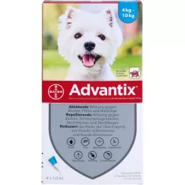 ADVANTIX Spot-on otopina za narudžbe za pse 4-10 kg, 4 kom