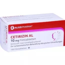 CETIRIZIN AL 10 mg tablete prekrivenih filmom, 100 ST