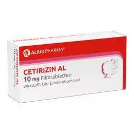 CETIRIZIN AL 10 mg filmom obložene tablete, 100 kom