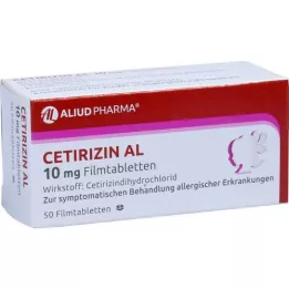CETIRIZIN AL 10 mg tablete prekrivenih filmom, 50 sati
