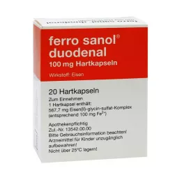 FERRO SANOL duodenalne tvrde kapsule s msr obloženim peletima, 20 kom