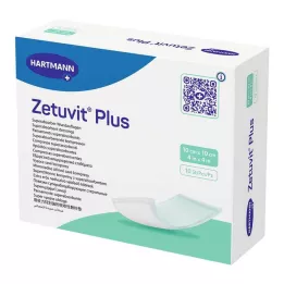 ZETUVIT Plus extra jaka upijajuća kompresa sterilna 10x10 cm, 10 kom