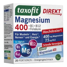 TAXOFIT Magnezij 400+B1+B6+B12+Folna kiselina 800 granula, 20 kom