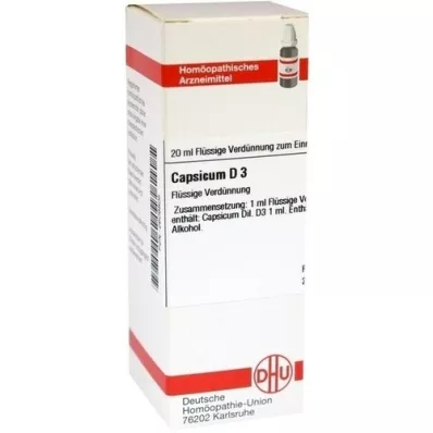 CAPSICUM D 3 razrjeđenje, 20 ml CAPSICUM D 3 razrjeđenje, 20 ml