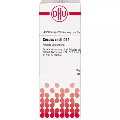 COCCUS kaktusi D 12 Razrjeđenje, 20 ml COCCUS kaktusi D 12 Razrjeđenje, 20 ml