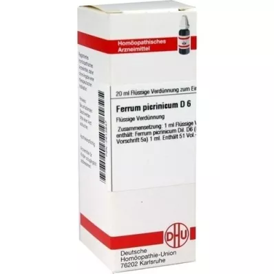 FERRUM PICRINICUM D 6 Razrjeđenje, 20 ml FERRUM PICRINICUM D 6 Razrjeđenje, 20 ml