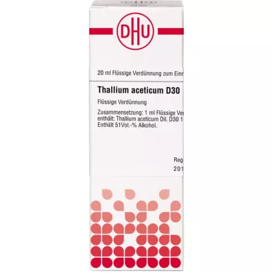THALLIUM ACETICUM D 30 razrjeđenje, 20 ml THALLIUM ACETICUM D 30 razrjeđenje, 20 ml