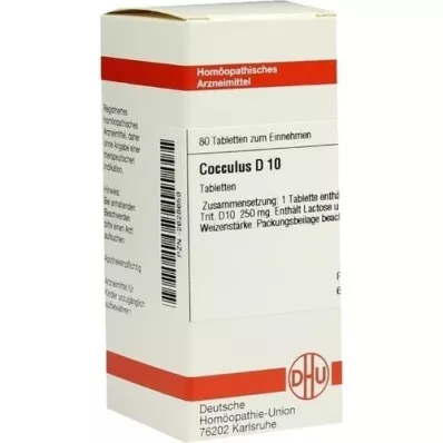 COCCULUS D 10 tableta, 80 kom