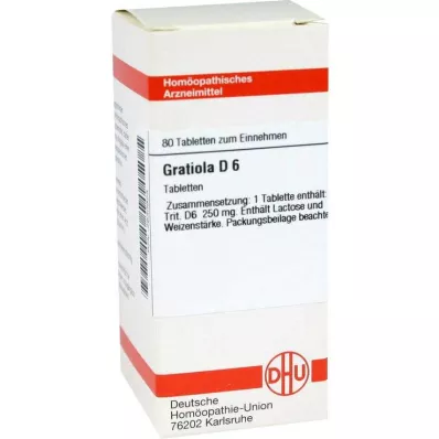 GRATIOLA D 6 tableta, 80 kom