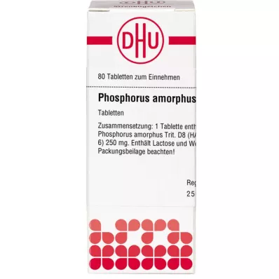 PHOSPHORUS AMORPHUS D 8 tablete, 80 ST PHOSPHORUS AMORPHUS D 8 tablete, 80 ST