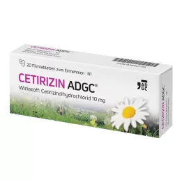 CETIRIZIN ADGC Filmom obložene tablete, 20 kom