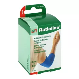 RATIOLINE zavoj za akutnu fiksaciju kohezivni 8 cmx4 m plavi, 1 kom