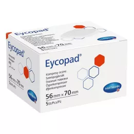 EYCOPAD Komprese za oči 56x70 mm nesterilne, 5 kom