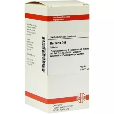 BERBERIS D 6 tablete, 200 ST BERBERIS D 6 tablete, 200 ST