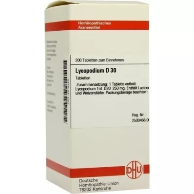 LYCOPODIUM D 30 tableta, 200 kom LYCOPODIUM D 30 tableta, 200 kom