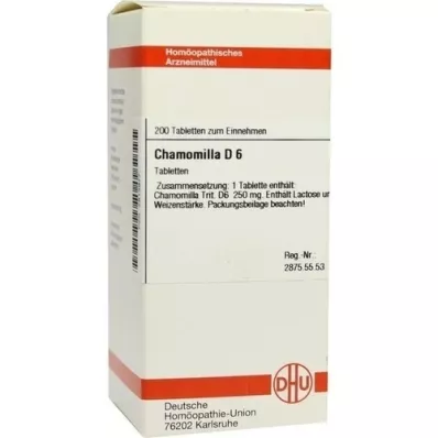 CHAMOMILLA D 6 tablete, 200 ST CHAMOMILLA D 6 tablete, 200 ST
