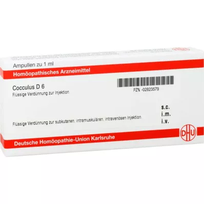 COCCULUS D 6 ampula, 10 ml COCCULUS D 6 ampula, 10 ml