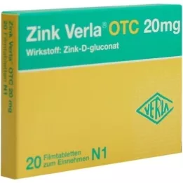 ZINK VERLA OTC 20 mg tablete prekrivenih filmom, 20 sati