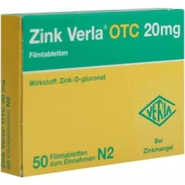 ZINK VERLA OTC 20 mg tablete prekrivenih filmom, 50 sati