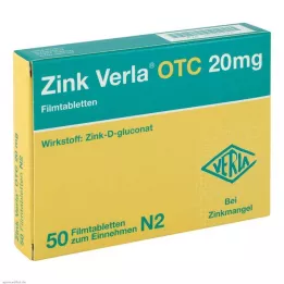 ZINK VERLA OTC 20 mg filmom obložene tablete, 50 kom