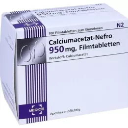 CALCIUMACETAT NEFRO 950 mg tablete prekrivenih filmom, 100 ST