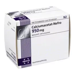 CALCIUMACETAT NEFRO 950 mg filmom obložene tablete, 100 kom