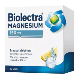 BIOLECTRA Magnezij 150 mg limun šumeće tablete, 20 kom