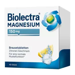 BIOLECTRA Magnezij 150 mg limun šumeće tablete, 40 kom