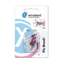 MIRADENT Interd.Pic-Brush zamjenska četka x-velika bordo, 6 komada