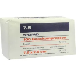 Komprese od gaze Ypsipad 7,5x7,5 cm nesterilne 8 puta, 100 komada