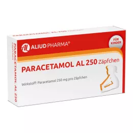 PARACETAMOL AL 250 čepića za dojenčad, 10 kom
