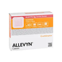 Allevyn Ag Gentle Border 7,5x7,5 cm zavoj, 10 kom