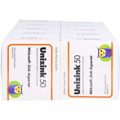 UNIZINK 50 gastrointestinalnih tableta, 10x100 ST
