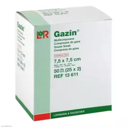 GAZIN Gaza komp.7,5x7,5 cm sterilna 8-slojna, 25X2 kom