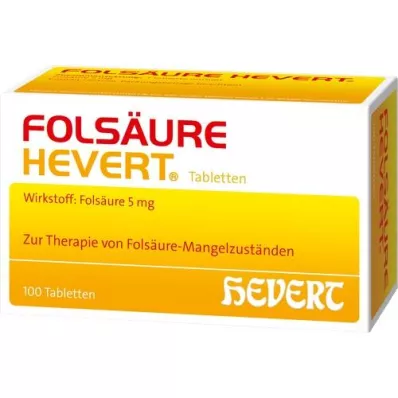 FOLSÄURE HEVERT Tablete, 100 ST FOLSÄURE HEVERT Tablete, 100 ST
