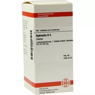 HYDRASTIS D 4 tablete, 200 ST